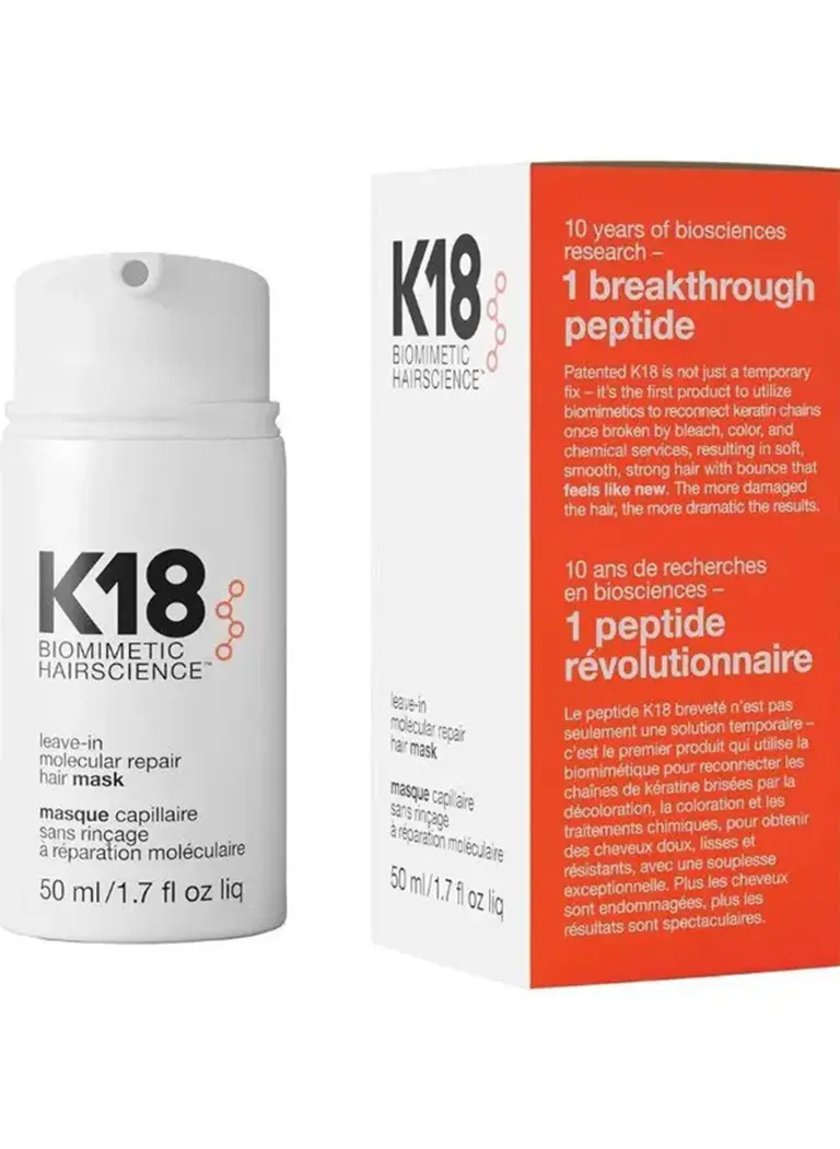 قناع K18 (50ml)  – الحل السحري للشعر المتقصف والهايش في 4 دقائق فقط